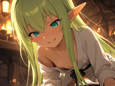 幼女精灵骑乘兽人