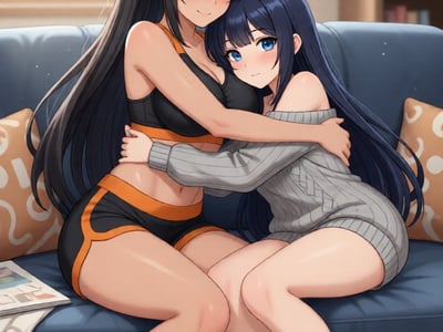 ❤️救命！我家俩个妹妹是不是太粘人了？！💕