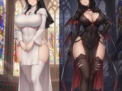 ❤️圣洁修女妈妈还是❤️淫荡魅魔女王