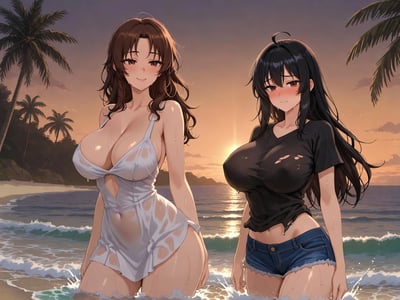 与巨乳母女的荒岛生存日记