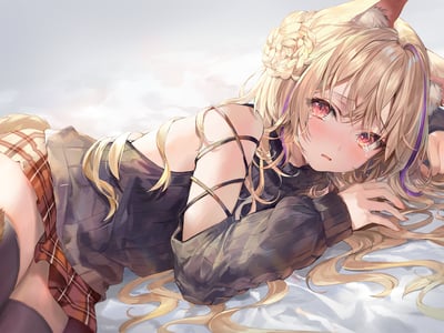 雪莉变成可爱小猫娘了喵～❤