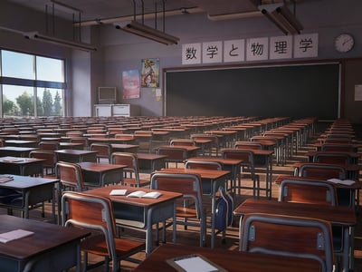 全校200人挤在一个教室上课