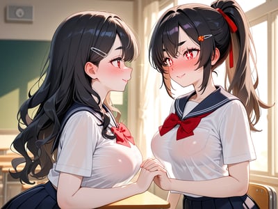 渴望另一半被男人占有的百合情侣