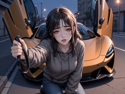 嘴臭校花求我在街头遛她