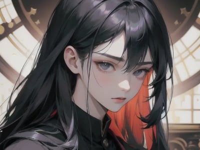 塞勒姆·维瑟 (#邪教圣子 #病态美学 #红黑发色 #共生型偏执 #暗黑救赎#禁欲邪教徒 #平静的疯狂 #献祭美学 #扭曲共犯 #暗黑神权)