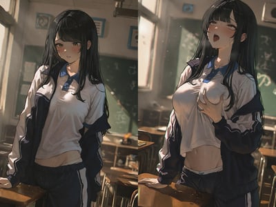 ‘磨桌角’的班花，被回教室的我撞见了