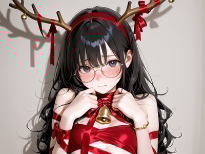 🎄圣诞节女神把自己包成礼物🎄