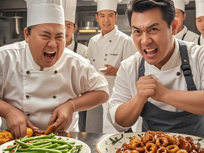 夹生豆角黄小厨大战九转大肠余涛