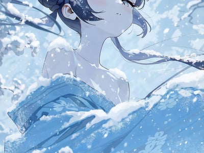 【雨芯】空山灵雨中的全裸少女