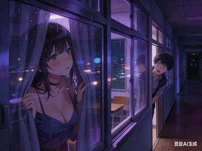 我偷窥的女孩竟然也在悄悄偷窥我