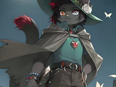 什么？超级反差黑猫猫兽人(新手试做)