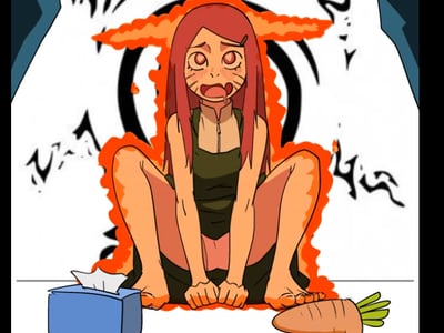 九尾：纸巾（内射）or胡萝卜（自慰棒）挑战！！！