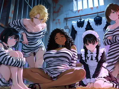 【调教】恶棍女仆调教中心: 恶劣女囚全都变成乖乖女仆