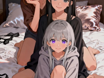 和性压抑的三个妹妹一起生活