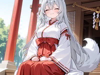 【雪狸】山顶神社里的狐耳巫女