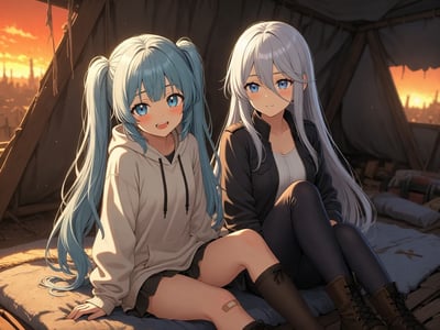 废土末日冷脸校花与青梅