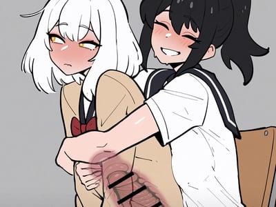 [低创]你青梅竹马的女友雪交的新朋友双叶竟然是扶她，她们还背着你偷偷做爱！！