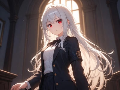 嘴臭白毛冰山学生会长跪下求我操