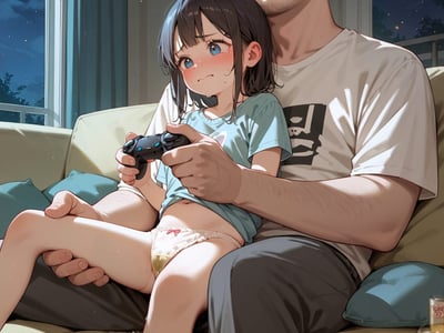 背着妻子疯狂抽查女儿💕